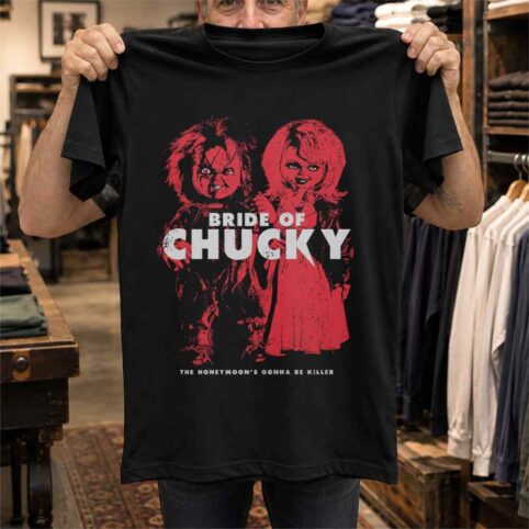 Creepy Doll Couple Retro Horror Graphic Tee
