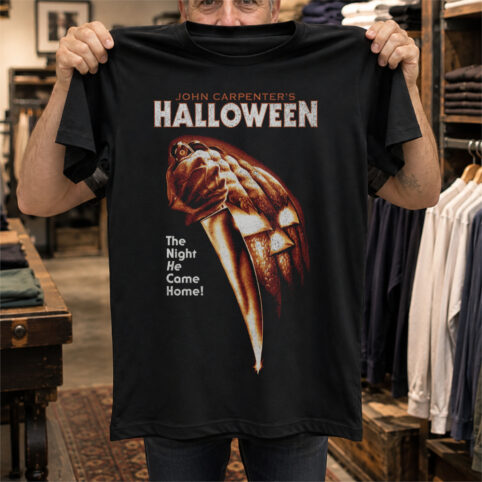 Pumpkin Hand Knife Vintage Slasher Graphic Tee