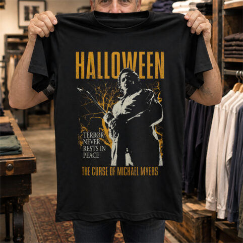Yellow Shadow Stalker Vintage Slasher Graphic Tee