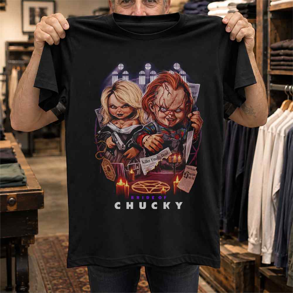Sinister Doll Couple Gothic Horror Graphic Tee
