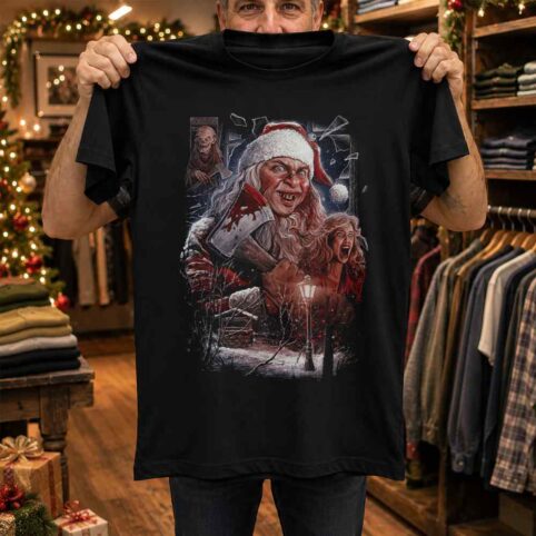 Killer Santa Christmas Slasher Horror Graphic Tee