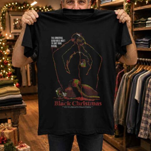 Black Christmas Classic Slasher Horror Movie Tee