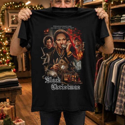 Black Christmas Sleigh Bells Horror Graphic Tee