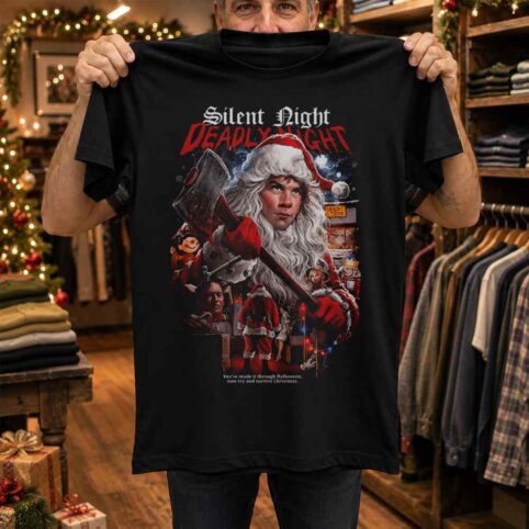 Silent Night Deadly Night Festive Horror Shirt