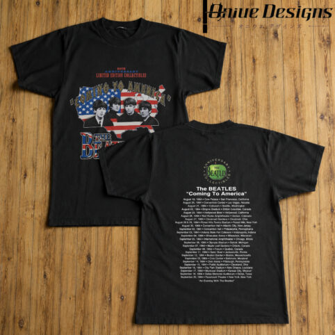 The Beatles 2 Sided T-Shirt, Coming to America 1964 Tee