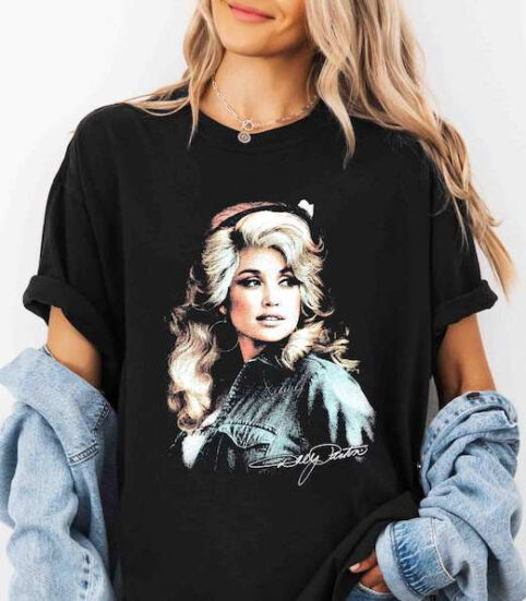 Dolly Parton Signature Vintage Graphic Shirt, Retro Country Music T Shirt,