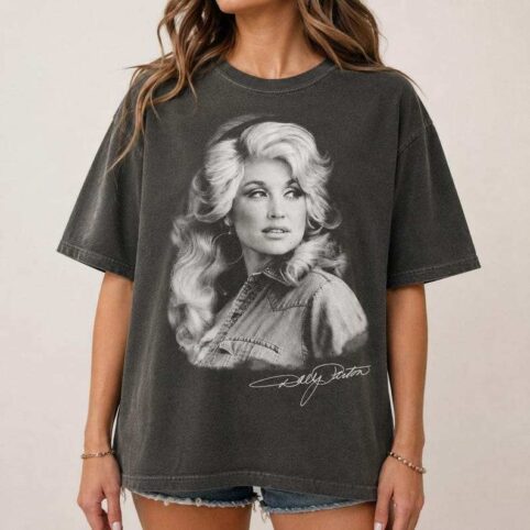 Dolly Parton Signature Vintage Graphic Shirt, Retro Country Music T Shirt
